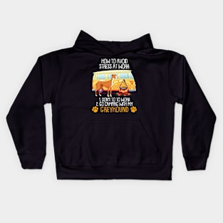 Camping With Greyhound To Avoid Stress Kids Hoodie